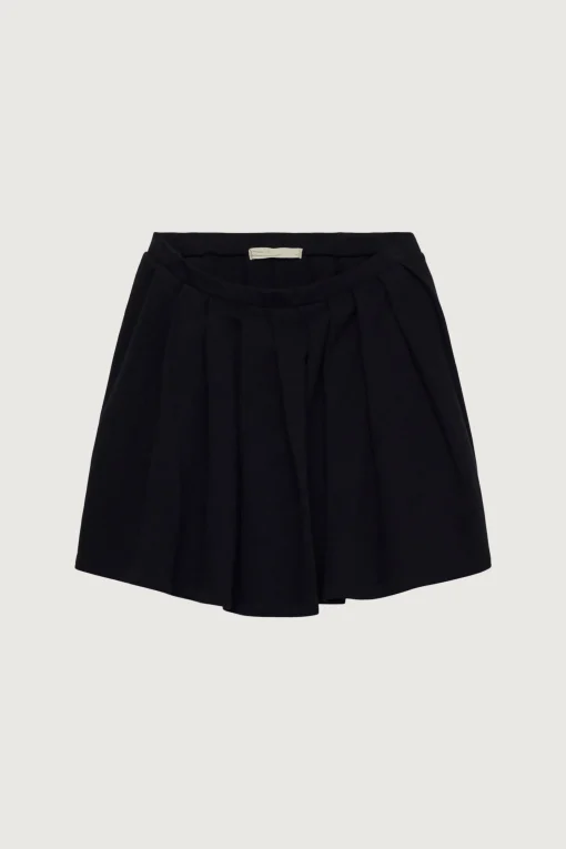 TERRY PLEATED MINI SKIRT