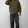 TEXTURED CREWNECK SWEATER