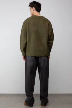 TEXTURED CREWNECK SWEATER