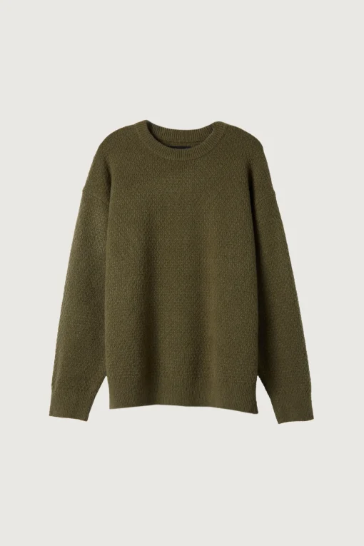 TEXTURED CREWNECK SWEATER
