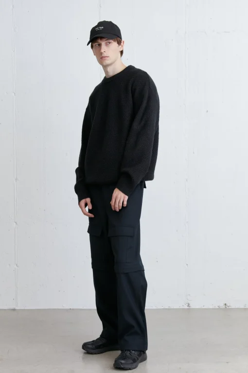 TEXTURED CREWNECK SWEATER