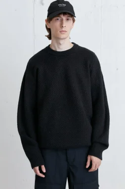 TEXTURED CREWNECK SWEATER