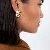 TEXTURED SQUARE EARRING