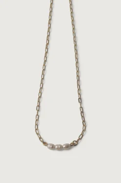 THREE NATURAL PEARL NECKLACE