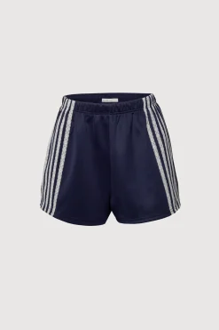TRACK SHORTS WITH LACE PIPING