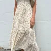 TUBE FLORAL MIDI DRESS