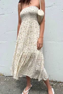 TUBE FLORAL MIDI DRESS