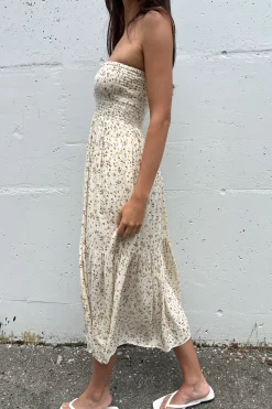 TUBE FLORAL MIDI DRESS