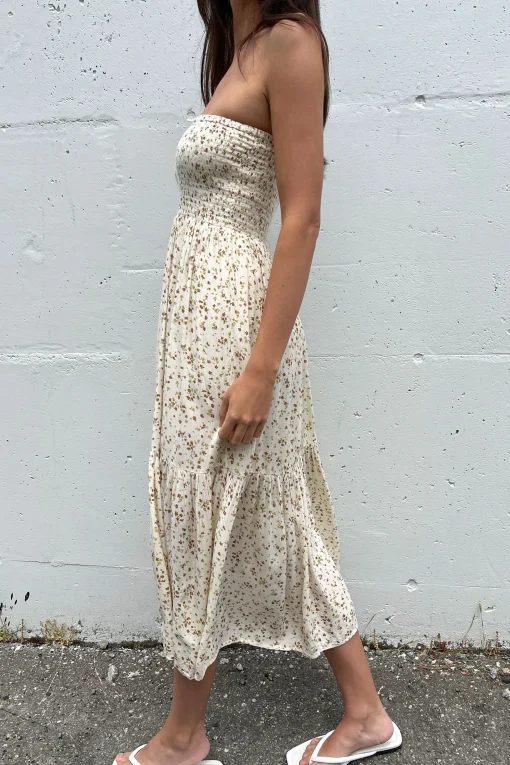 TUBE FLORAL MIDI DRESS