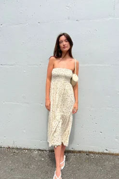 TUBE FLORAL MIDI DRESS