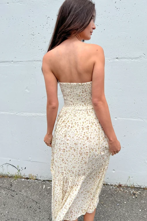 TUBE FLORAL MIDI DRESS