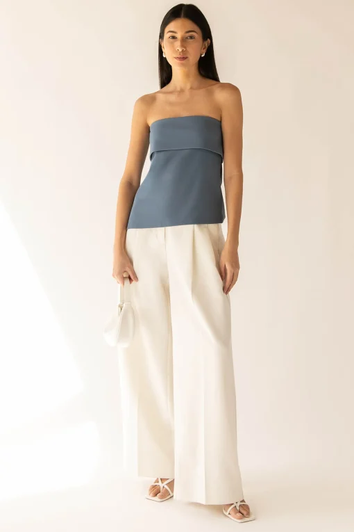 TUBE TOP WITH FOLD-OVER DETAIL
