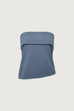 TUBE TOP WITH FOLD-OVER DETAIL