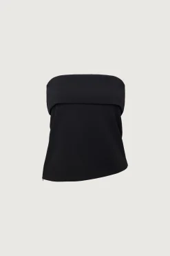 TUBE TOP WITH FOLD-OVER DETAIL
