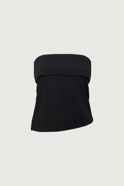 TUBE TOP WITH FOLD-OVER DETAIL