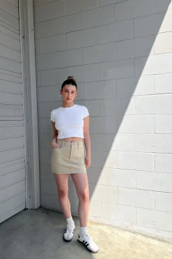 TWILL MINI SKIRT