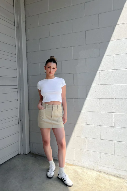 TWILL MINI SKIRT