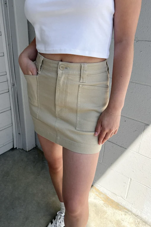 TWILL MINI SKIRT
