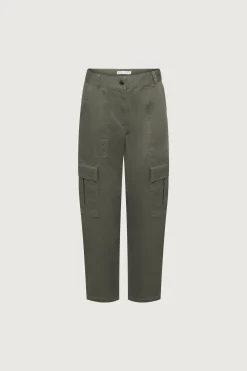 TWILL WIDE LEG CARGO PANT