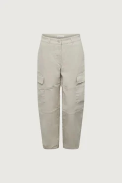 TWILL WIDE LEG CARGO PANT WITH SHOCK CORD