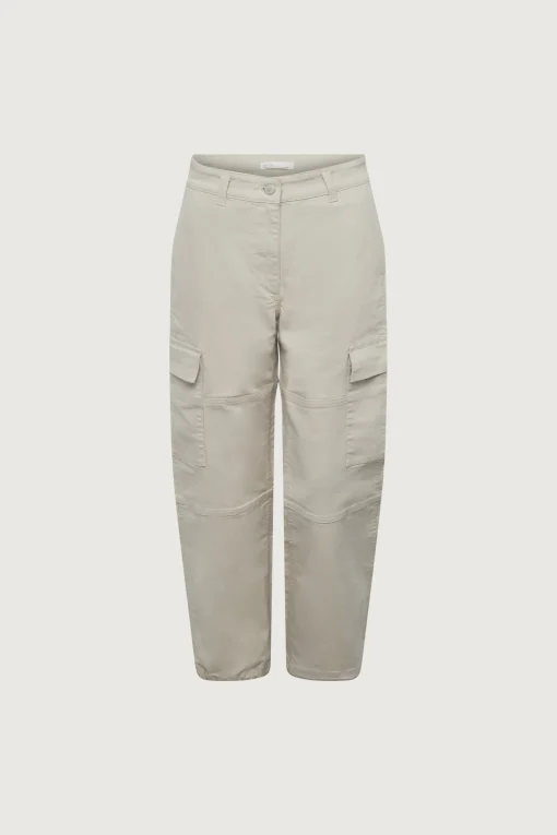 TWILL WIDE LEG CARGO PANT WITH SHOCK CORD