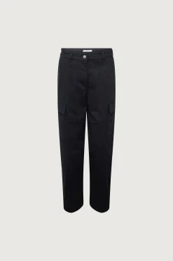 TWILL WIDE LEG CARGO PANT WITH SHOCK CORD