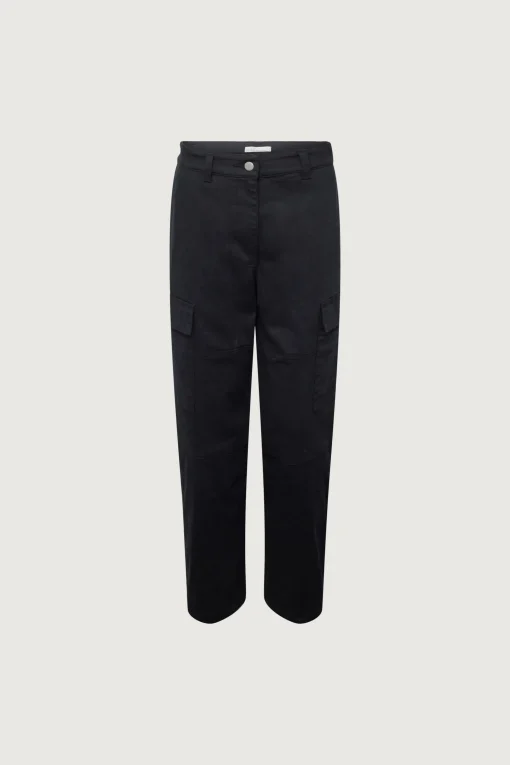 TWILL WIDE LEG CARGO PANT WITH SHOCK CORD