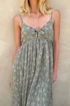 TWIST FRONT PRINTED DRESS