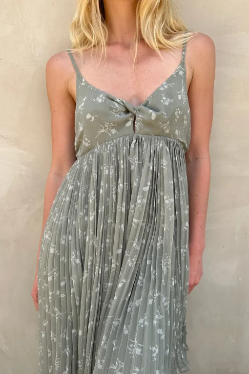TWIST FRONT PRINTED DRESS