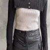 ULTRA CROPPED BUTTON UP TOP