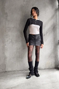ULTRA CROPPED BUTTON UP TOP