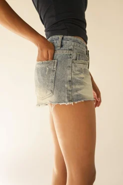 ULTRA SHORT DENIM SHORTS