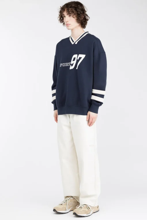 VARSITY GRAPHIC JERSEY SWEATSHIRT