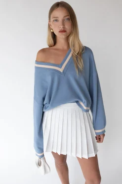VARSITY V-NECK SWEATER