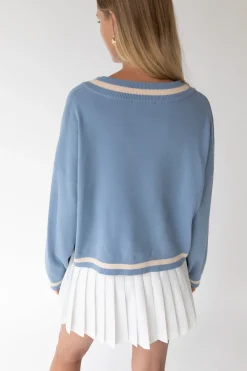 VARSITY V-NECK SWEATER