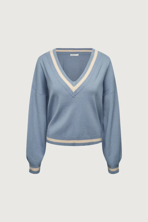 VARSITY V-NECK SWEATER