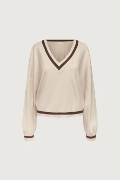 VARSITY V-NECK SWEATER