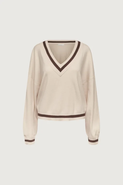 VARSITY V-NECK SWEATER