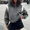 VARSITY WOOL BLEND BOMBER