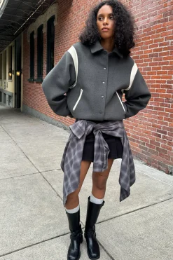 VARSITY WOOL BLEND BOMBER