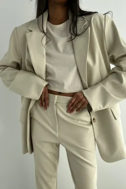 VEGAN LEATHER BLAZER