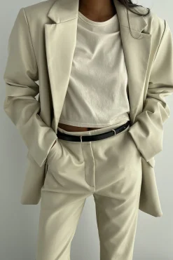 VEGAN LEATHER BLAZER