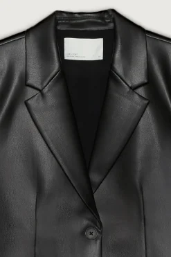 VEGAN LEATHER BLAZER