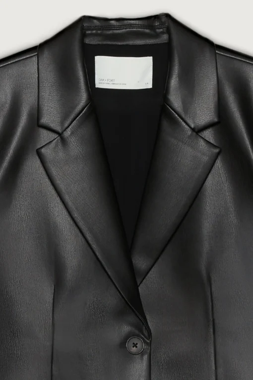 VEGAN LEATHER BLAZER