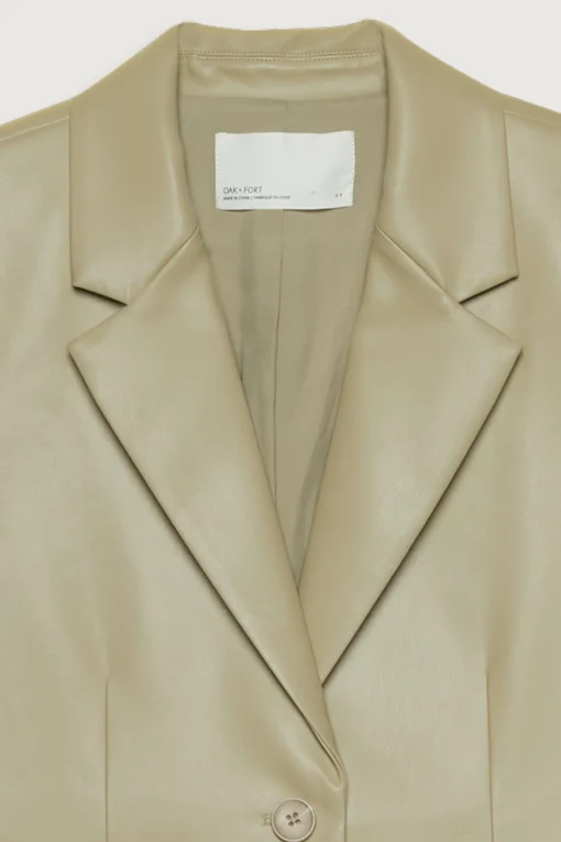 VEGAN LEATHER BLAZER