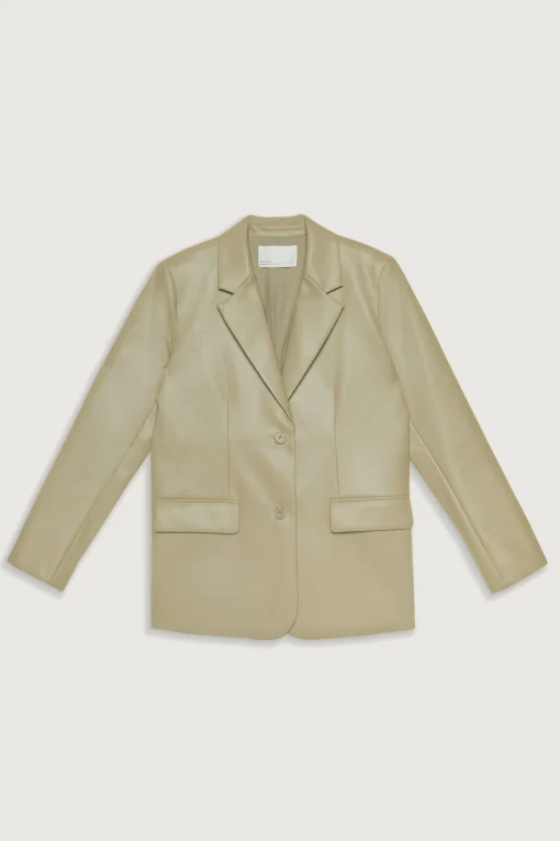 VEGAN LEATHER BLAZER