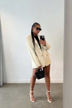 VEGAN LEATHER BLAZER