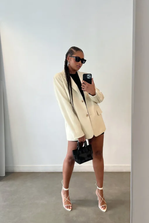 VEGAN LEATHER BLAZER