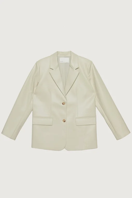 VEGAN LEATHER BLAZER