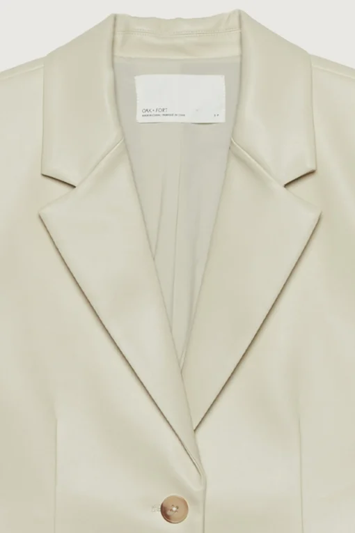 VEGAN LEATHER BLAZER